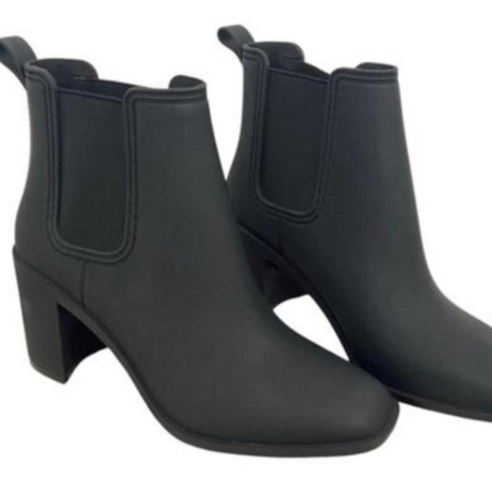Jeffery Campbell Hurricaine Matte Black Waterproof 2.75" Block Heel